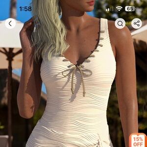 Popular Modlily One Piece Swimsuit with Bow Detail